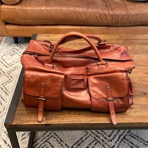 Brown Leather weekend bag - Redenvelope Brand